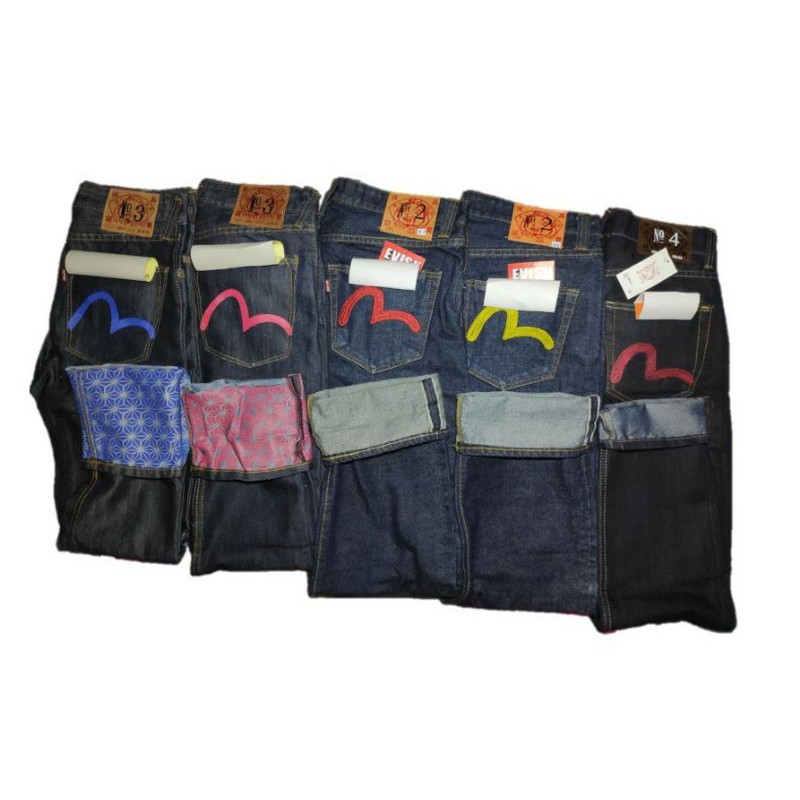 Seluar Jeans lelaki straight cut/evisu Jeans mens