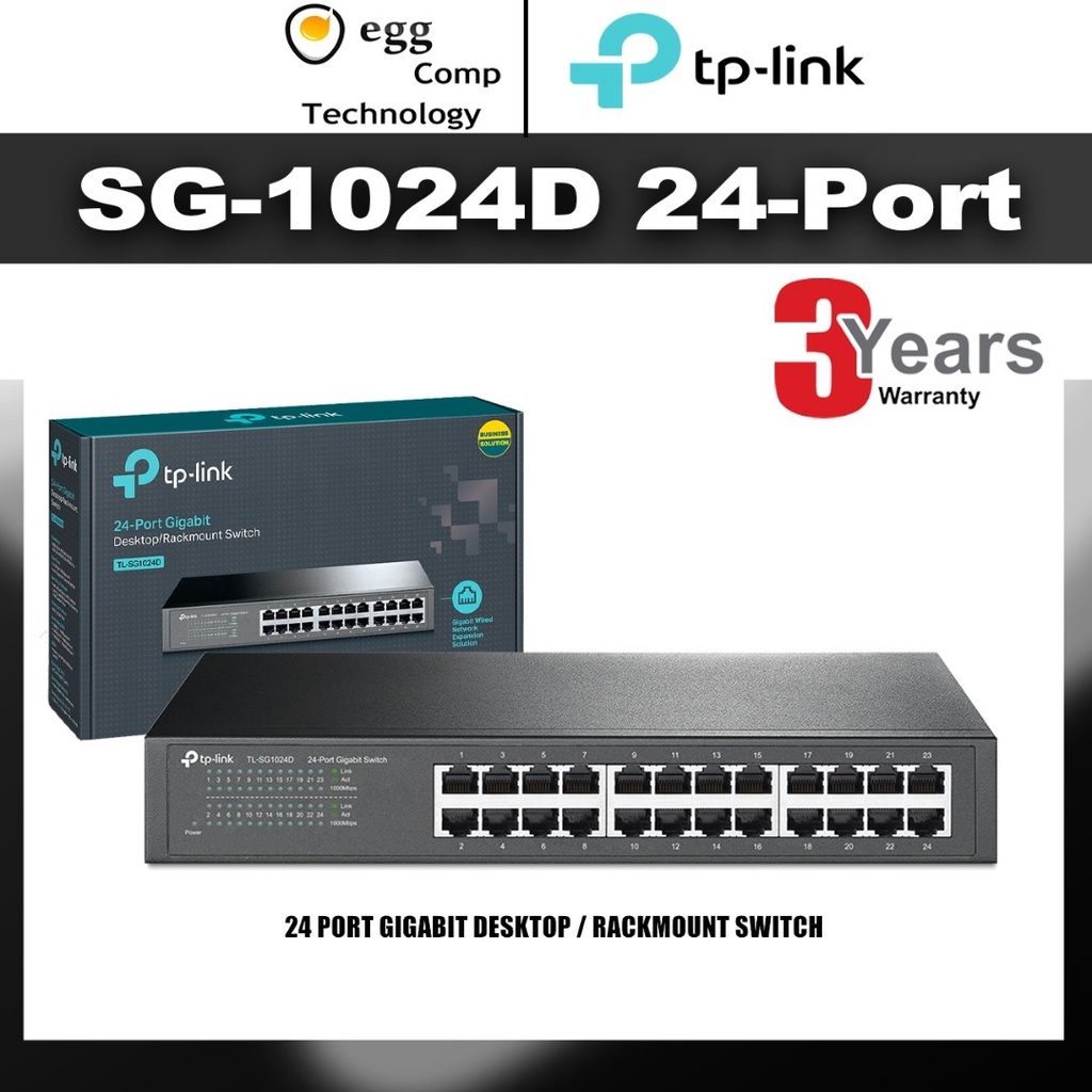 TP-LINK TL-SG1024D / TL-SG1016D 16 / 24 Port Gigabit Desktop Rackmount Switch TL-SG1024D / TL-SG1016