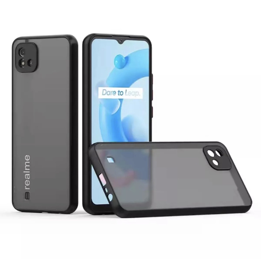 ส่งจากไทย Case Realme C11 2021 เคสเรียวมี เคสกันกระแทก ปุ่มสีผิวด้าน realme C11-2021 เคสกันกระแทก ขอ