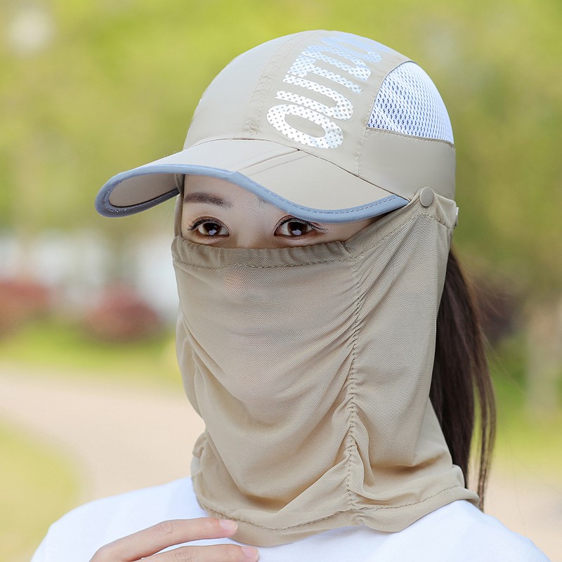 สีสวยมากๆ หน้ากากกันแดดผู้หญิง Peaked cap, หมวกกัน UV, หมวกกีฬากลางแจ้ง1