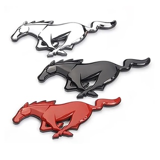 โลโก้ ติด กระจังหน้า ฟอร์ด มัสแตง ม้า  ขนาด 20 * 8 cm Horse ABS Car Logo for Ford Mustang New Mondeo Focus Car Front Hoo