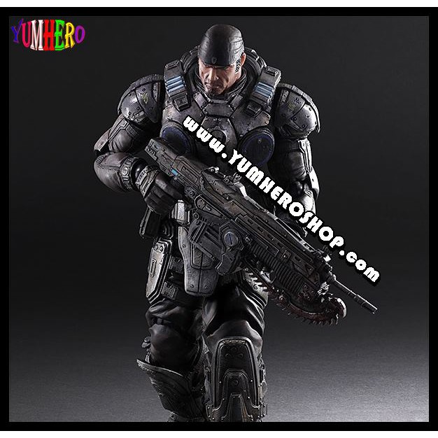 Play Arts Kai ฟิกเกอร์ โมเดล มาร์คัส ฟีนิกซ์ จากเกมส์ เกียร์ออฟวอร์ Action Figure Model Marcus Fenix