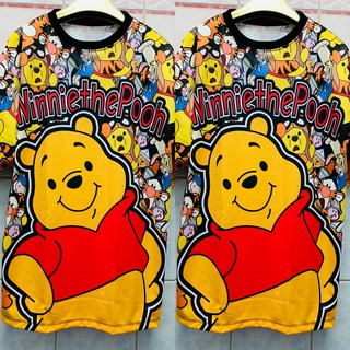 เสื้อยืดโอเว่อร์ไซสพิมพ์ลายอก44-46