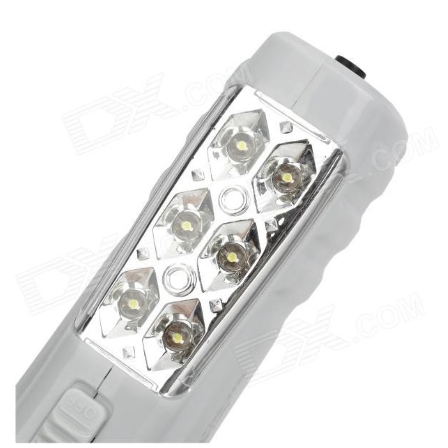 ไฟฉายชาร์จไฟ LED 4+6 ดวง มีไฟฉายด้านข้าง NSB-3726 - รูปที่ 2