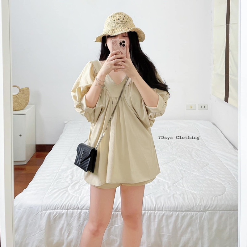 7Days Clothing : เซ็ทคอวี เสื้อ+กางเกง