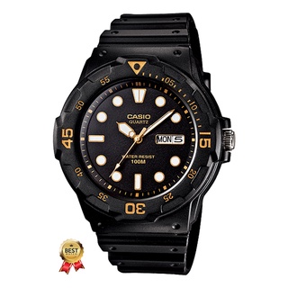 Casio ของแท้ 100% นาฬิกาผู้ชายทางการ MRW-200H-1E สายยางประกัน CMG