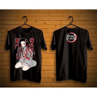 เสื้อวินเทจชาย - เสื้อยืดสําหรับผู้ชาย☁L.Anime - เสื้อยืดนั่งเนซึโกะ (Demon Slayer) สําหรับผู้ชาย/เ