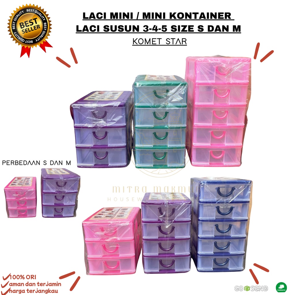 COMET STAR MINI DRAWER / COMET MINI CONTAINER SIZE S และ M STACKING 3-4-5