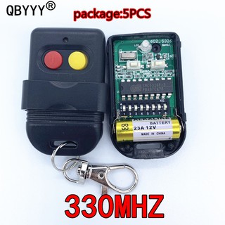 Qbyyy รีโมตคอนโทรล SMC5326P-3 SMC5326 8dip 330 mhz สําหรับประตูโรงรถ (รวมแบตเตอรี่) 5 ชิ้น