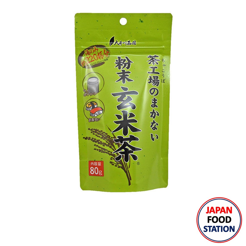 OOIGAWA CHA KOBA NO FUNMATSU GENMAI CHA 70G (21891) ชาเขียวญี่ปุ่นผงสำเร็จรูปกลิ่นข้าวคั่ว JAPANESE GREEN TEA