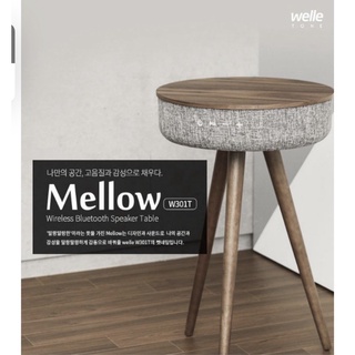 Welle wireless Bluetooth speaker &amp; Wireless Charging table🇰🇷โต๊ะลำโพง Bluetooth 📻เสียงเพราะ ชาร์จแบตได้