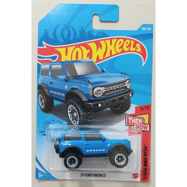 Then and Now 3/10 DieCast Hotwheels 21 Ford Bronco 100/250 Blue