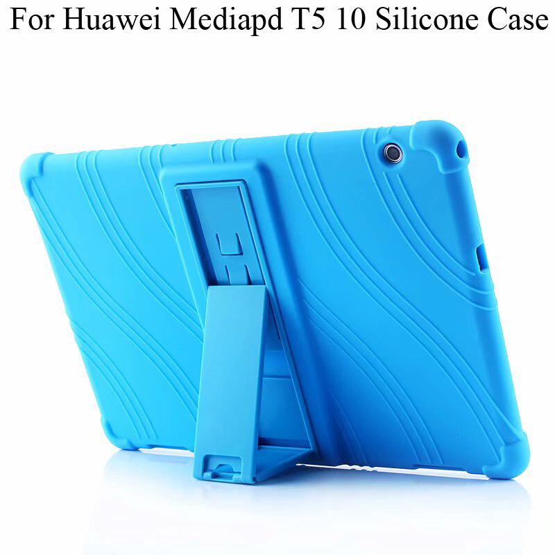 Huawei Mediapad T5 10.1 inch กรณีป้องกัน ยางทำจากซิลิคอน เคส T5 Wifi 10.1 inch AGS2-W09 AGS2-L09 ฝาครอบป้องกัน