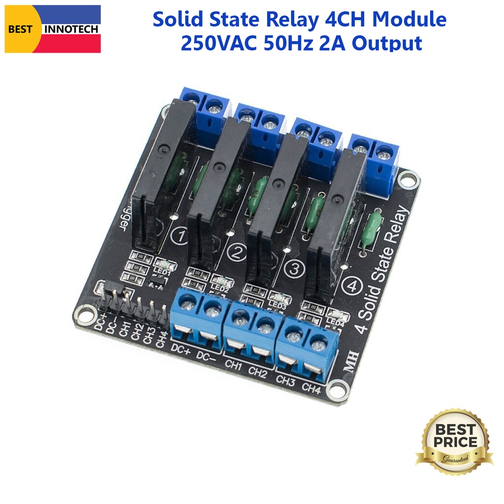 Solid state relay 4CH module 250VAC 50Hz 2A Output