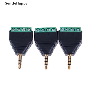 Gentlehappy แจ็คขั้วต่อปลั๊กสเตอริโอ av ตัวผู้ 3.5 มม. 4 ขา 4 ขั้ว