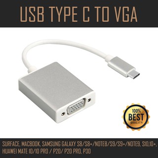 อแดปเตอร์ หัวแปลง Type C ไปเป็น VGA ( USB TYPE C to VGA CONVERTER ) สำหรับ Ma-cBook Huawei Matebook Smasung Smartphone