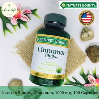 อบเชย Cinnamon 1000 mg 100 Capsules - Natures Bounty