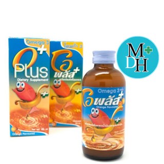 O-Plus O Plus โอพลัส โอเมก้า 3 น้ำมันปลา ขนาด 120 Ml รสส้ม 11253 / รสน้ำผึ้งมะนาว 11254