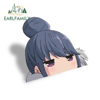 Earlfamily สติกเกอร์ไวนิล Pvc กันน้ํา ลาย YuruCamp Peek ขนาด 13 ซม. x 11.7 ซม. สําหรับตกแต่งตู้เย็น รถจักรยานยนต์