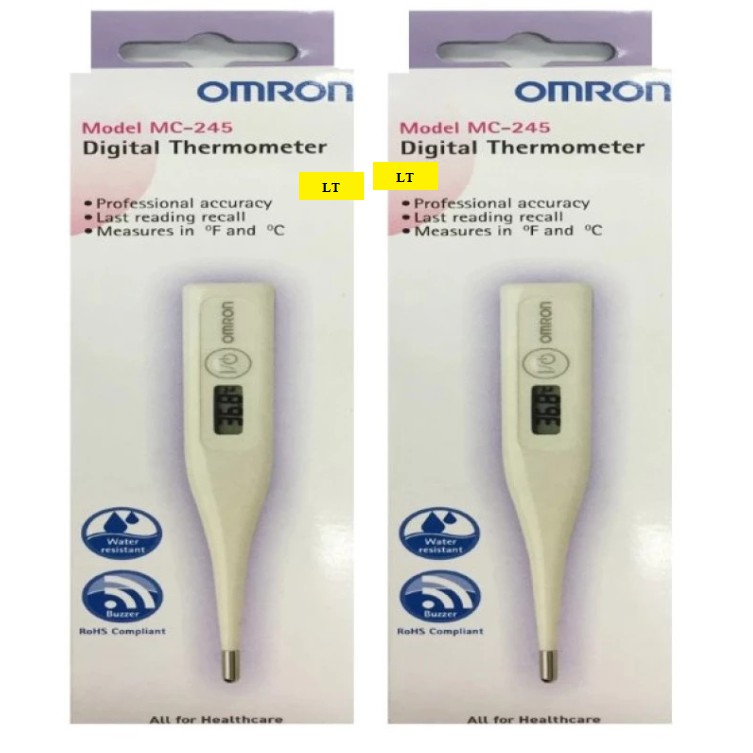 Omron MC-245 Digital Thermometer เครื่องวัดอุณหภูมิดิจิตอล 2 อัน