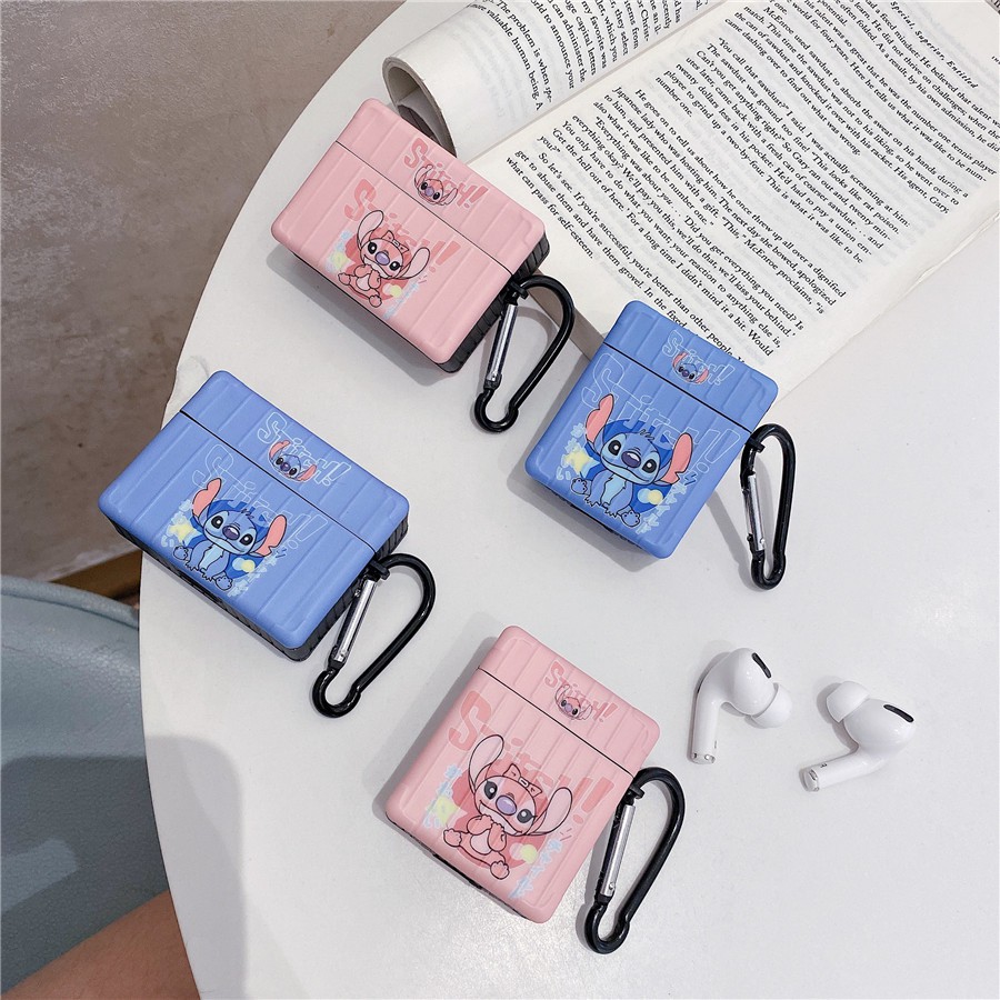 เคสซิลิโคน เคส Airpods Pro Airpods 3 gen3 Airpods 2 Fashion Cute Cartoon Stitch Luggage Design Silicone Case