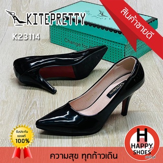 🚚ส่งเร็ว🚛ส่งด่วนจ้า ✨มาใหม่จ้า😆รองเท้าส้นสูงหญิง KITEPRETTY รุ่น K23114 ส้น 3.5 นิ้ว The charm is you สวย สวมใส่สบาย ทรง