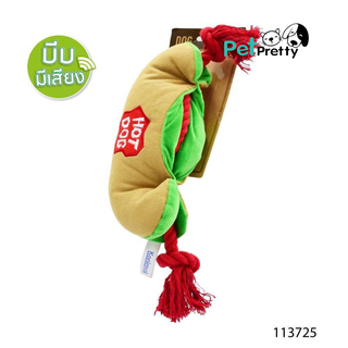 Kanimal Dog Toy ของเล่นสุนัข Jumbo Hotdog  (บีบมีเสียง) ขนาด L 42x9.5 ซม. (113725)