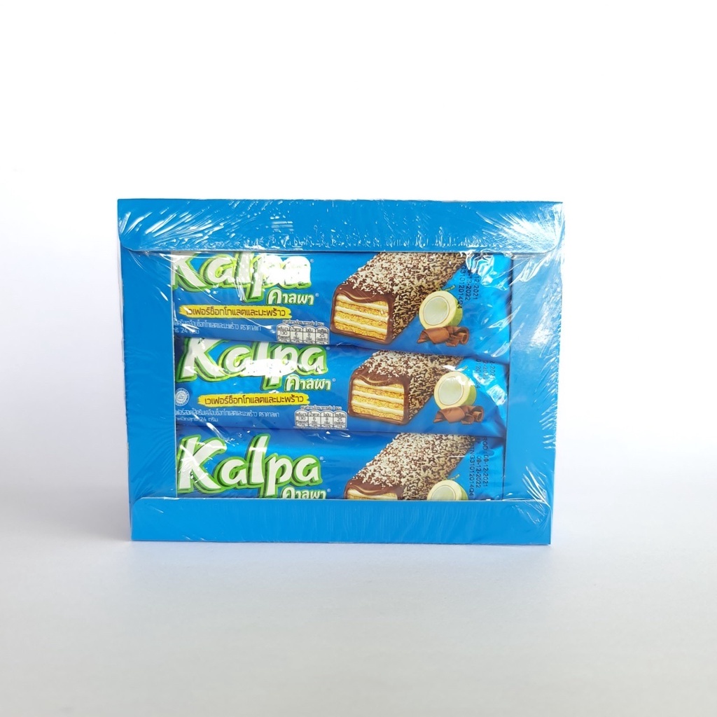 Kalpa คาลพา เวเฟอร์สอดไส้ครีมช็อคโกแลตและมะพร้าว (แพ็ค 12 ชิ้น)