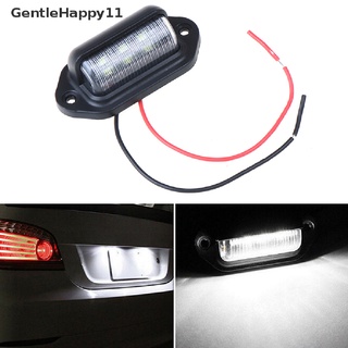 Gentlehappy โคมไฟ LED 6 ดวง 12V กันน้ํา สําหรับติดป้ายทะเบียนรถยนต์ เรือ รถบรรทุก 1 ชิ้น