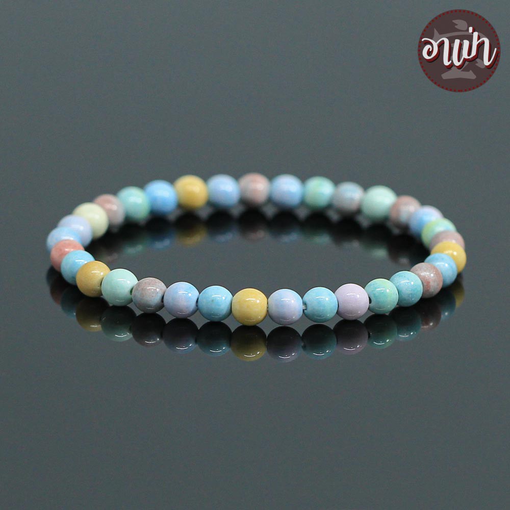 หินเบอรี่อาเกต สีธรรมชาติ จากเขตปกครองตนเองซินเจียงอุยกูร์ Berry Agate ขนาด 6 มิล หินแท้ 100% หินสีพาสเทล
