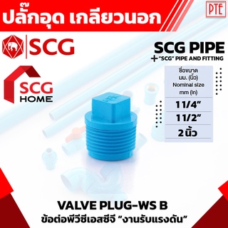 ปลั๊กอุด ปลั๊กอุดเกลียวนอก pvc SCG ขนาด 11/4" 11/2" 2"