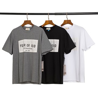 Essentials เสื้อยืดลําลอง ผ้าฝ้าย แขนสั้น คอกลม พิมพ์ลายตัวอักษร FEAR OF GOD FOG Patch FG สําหรับผู้ชาย ผู้หญิง