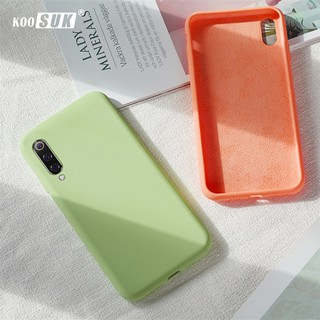 Slim Phone Case Xiaomi Mi 9 Mi9 SE Back Cover Smooth Liquid Soft Silicone Flocking Protective Casing