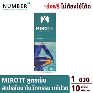 Mirott Nano Spray สเปรย์นาโนนวัตกรรม ช่วยอาการปวดข้อ ปวดเข่า พัฒนาโดย สวทช. 1 ขวด 10 กรัม สูตรเย็น ใช้ได้ 80-100 ปั๊ม