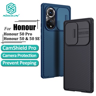 Nillkin CamShield สําหรับ Honor 50 Pro / 50 SE เคสโทรศัพท์ TPU PC กล้องเลื่อน หรูหรา กันกระแทก ฝาหลัง