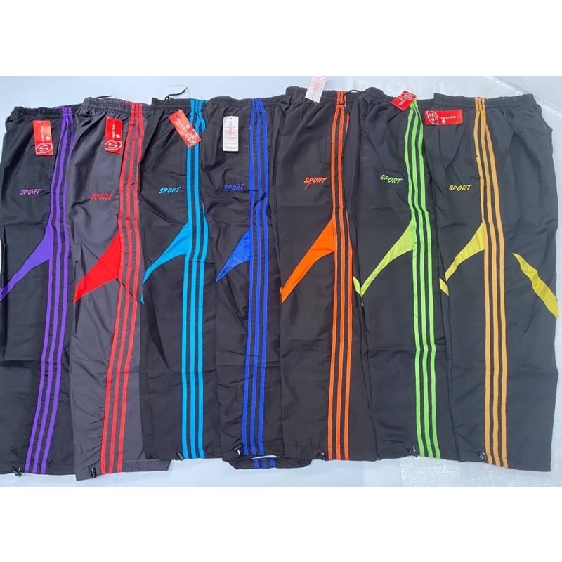 ไซส์ M กางเกงผ้าร่ม 10 สี #กางเกงขายาว sport ราคาถูก กางเกงกีฬาออกกำลังกาย