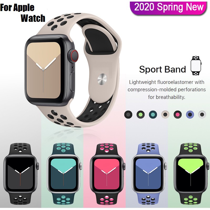 สายนาฬิกา applewatch สายนาฬิกาข้อมือซิลิโคน สาย apple watch Series 1/2/3/4/5/6 / 7 Apple Watch SE iWatch สาย 41mm 45mm 38mm 40mm 42mm 44mm สายนาฬิกา apple watch 6 Strap สาย applewatch 7