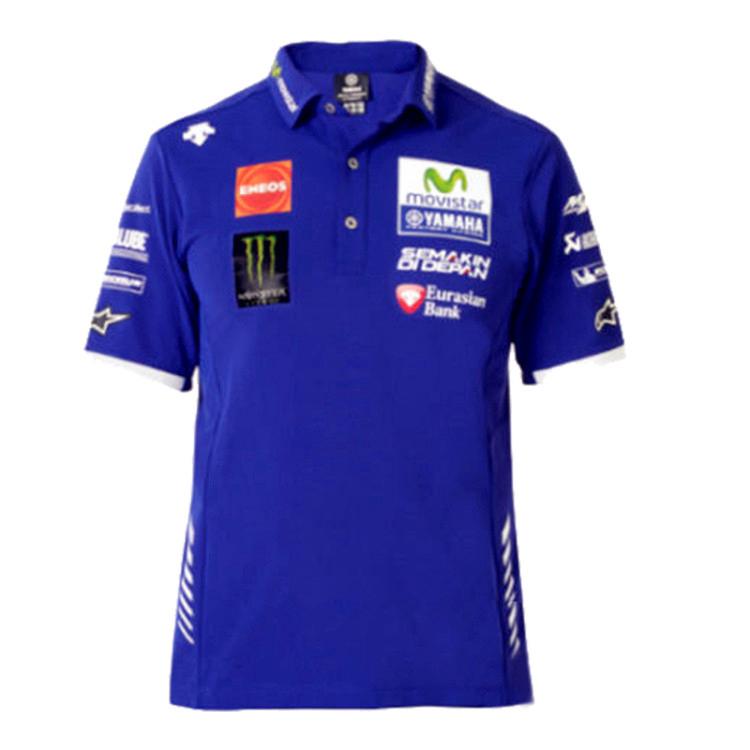 movistar moto gp เสื้อโปโลแขนสั้น