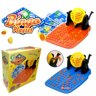 BINGO PLAYSET 90 NUMBER 48 CARDS เกมส์บิงส์โก บิงโกมือหมุนรุ่นใหม่ เกมส์สนุกๆที่ช่วยสร้างกิจกรรมในครอบครัว TOY WORLD