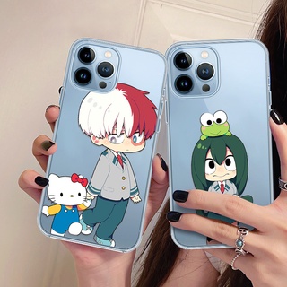 เคสโทรศัพท์มือถือแบบนิ่ม ใส ลายอะนิเมะมายฮีโร่ อคาเดเมีย ยอดนิยม สําหรับ iPhone 14 Pro Max 12 13 11 7 8 SE 2020