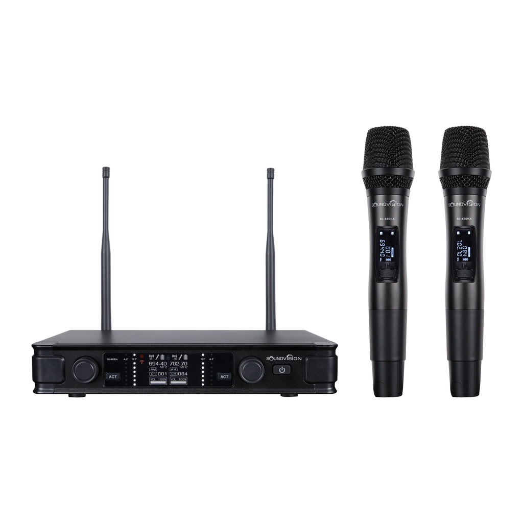 Soundvision SU850DA ไมโครโฟน ไร้สาย แบบมือถือคู่ ความถี่ใหม่