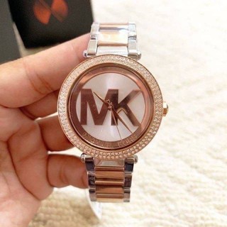 (ผ่อน0%) นาฬิกา MICHAEL KORS Parker Rose Gold and Silver-tone Ladies Watch MK6314 ทูโทน เงิน โรสโกลด์ หน้าปัด 39 มม.