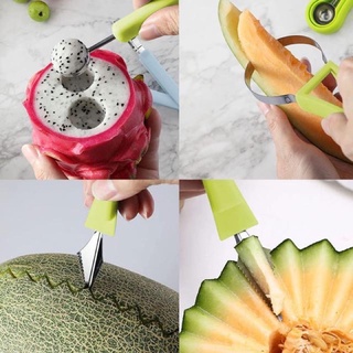 ถูกสุด!! ส่งkerry stainless dig fruit kit ชุดมีดแกะสลักผลไม้มืออาชีพ มีดแกะสลัก มีดคว้าน