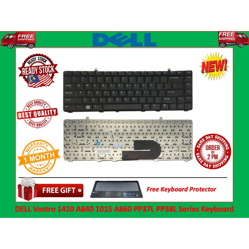 Dell Studio Vostro 1410 A840 1015 A860 PP37L PP38L 1014 1088 สตูดิโอ 1410 R811H 0R811H V080925แป้นพิ