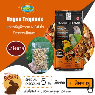 HAGEN Tropimix for small parrots แบ่งขาย อาหารนกธัญพืชรวม ผลไม้แห้ง ถั่ว และอาหารเม็ดสำเร็จรูป สำหรับนกขนาดเล็ก-ขนาดกลาง