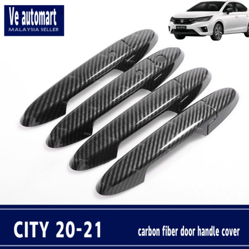 Honda city gn2 hatchback Carbon Fiber ครอบมือจับประตู 2020 2021 2022 RS gn7 อุปกรณ์เสริม