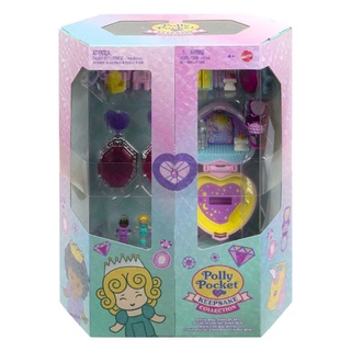 **กล่องไม่สวย** Polly Pocket Keepsake Collection Royal Ball Jewelry Set, Unicorn Castle Theme, Ring, Earrings,Bracelet