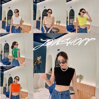 เสื้อครอปเสริมไหล่สไตล์เกาหลรอผ่าหลังแซ่บสุดฮิตสุด