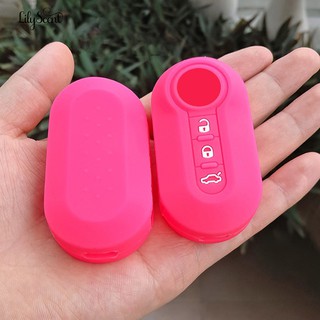 Silicone Key Fob Shell Blank Cover Case FIAT 500 Panda Punto Bravo Holder