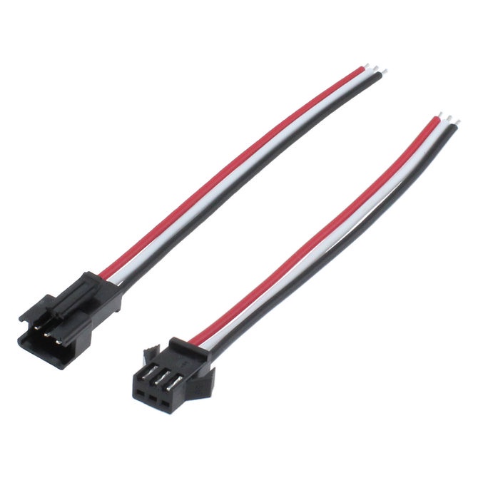 JST Connector 3 Pin ชายหญิงสําหรับ RGB LED - AIFRobotic
